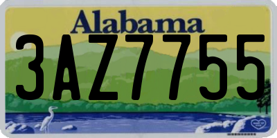 AL license plate 3AZ7755