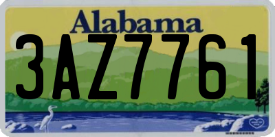 AL license plate 3AZ7761