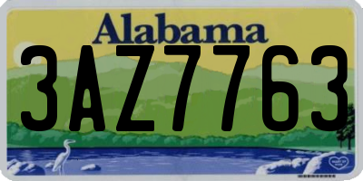AL license plate 3AZ7763
