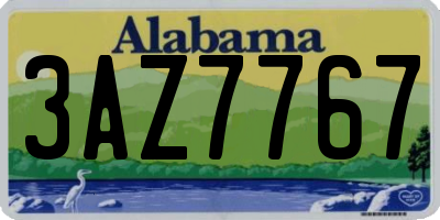 AL license plate 3AZ7767