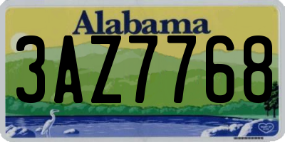 AL license plate 3AZ7768