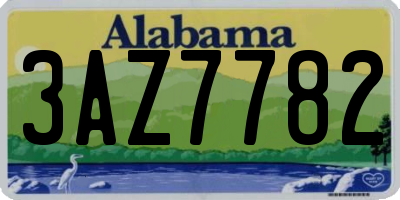 AL license plate 3AZ7782
