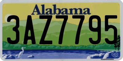 AL license plate 3AZ7795
