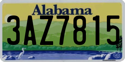 AL license plate 3AZ7815