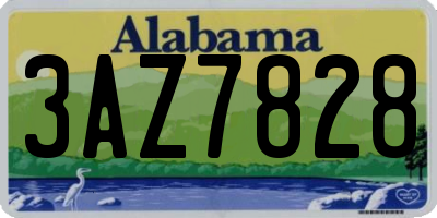 AL license plate 3AZ7828