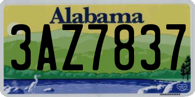 AL license plate 3AZ7837