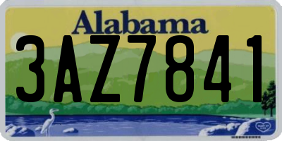 AL license plate 3AZ7841