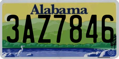 AL license plate 3AZ7846