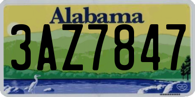 AL license plate 3AZ7847