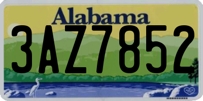 AL license plate 3AZ7852