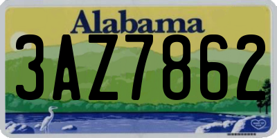 AL license plate 3AZ7862