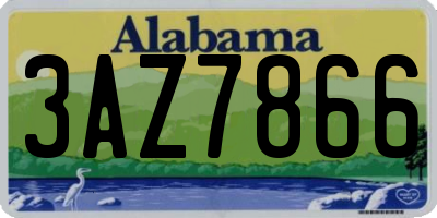 AL license plate 3AZ7866