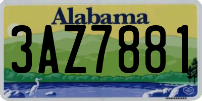 AL license plate 3AZ7881