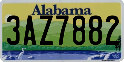 AL license plate 3AZ7882