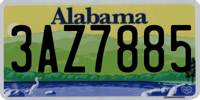 AL license plate 3AZ7885