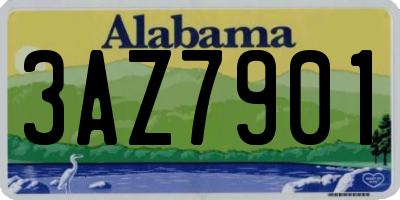 AL license plate 3AZ7901