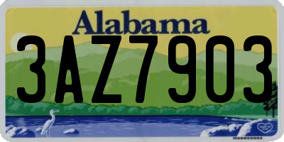 AL license plate 3AZ7903