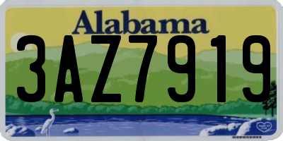 AL license plate 3AZ7919