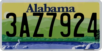 AL license plate 3AZ7924
