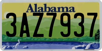AL license plate 3AZ7937