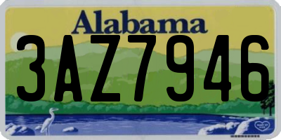 AL license plate 3AZ7946