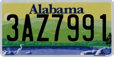 AL license plate 3AZ7991
