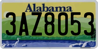AL license plate 3AZ8053