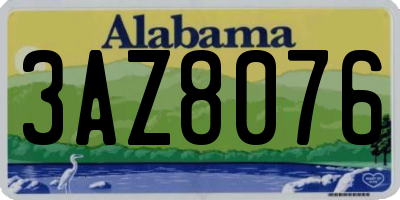 AL license plate 3AZ8076