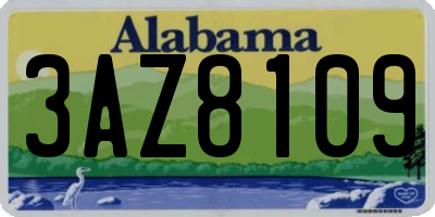 AL license plate 3AZ8109
