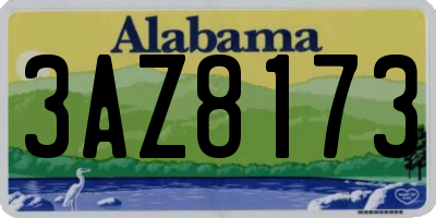 AL license plate 3AZ8173