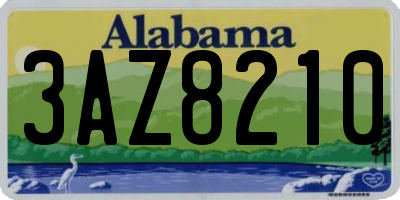 AL license plate 3AZ8210