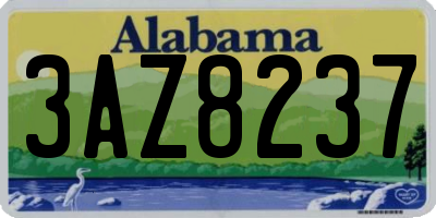 AL license plate 3AZ8237