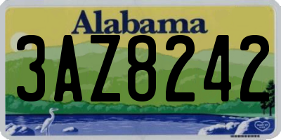 AL license plate 3AZ8242