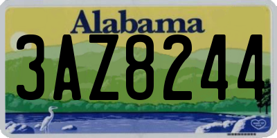 AL license plate 3AZ8244