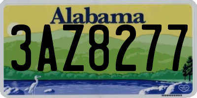 AL license plate 3AZ8277