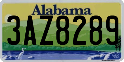 AL license plate 3AZ8289