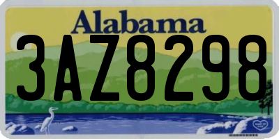 AL license plate 3AZ8298