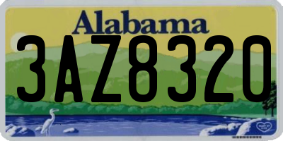 AL license plate 3AZ8320