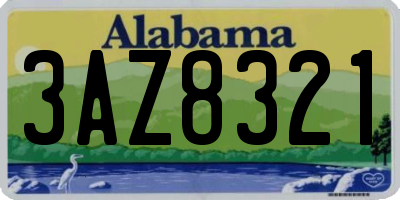 AL license plate 3AZ8321