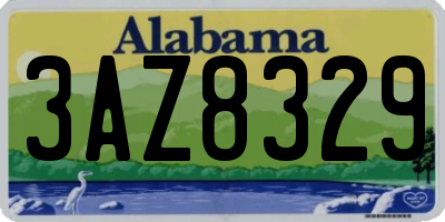 AL license plate 3AZ8329