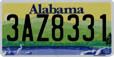 AL license plate 3AZ8331