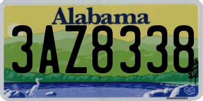 AL license plate 3AZ8338