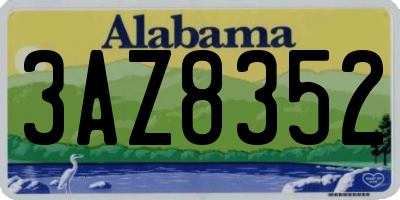 AL license plate 3AZ8352