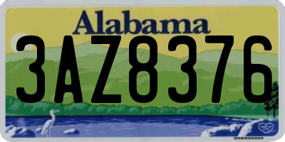 AL license plate 3AZ8376