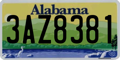 AL license plate 3AZ8381