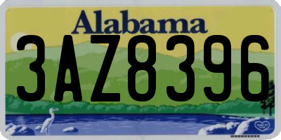 AL license plate 3AZ8396
