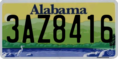 AL license plate 3AZ8416