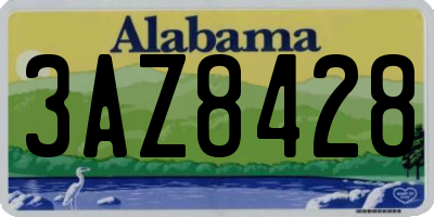AL license plate 3AZ8428
