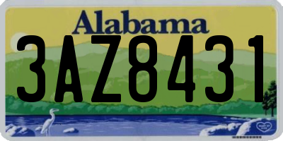 AL license plate 3AZ8431
