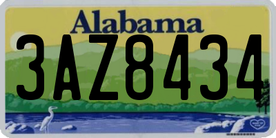 AL license plate 3AZ8434